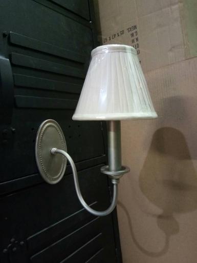 Brass wall lamp oval base Item code Item BWL19PMN size base 157 x 95 mm. pipe 9 mm. deep 250 mm.