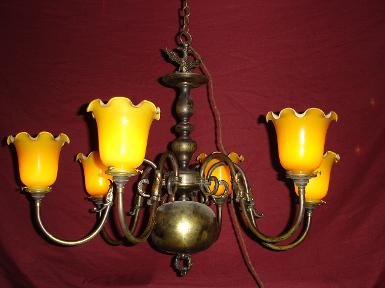 Ducth Antique Lamp 6 arm antique lamp Item Code DL06RY size wide 740 mm.high 900 mm.