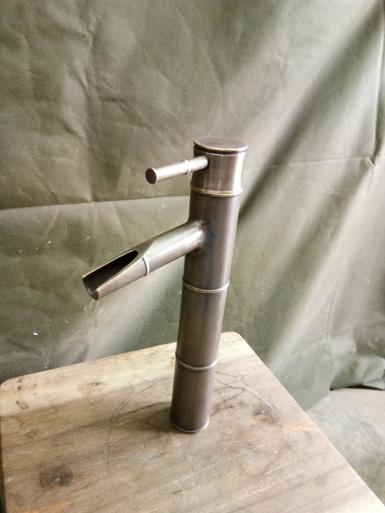 Brass faucet bamboo design Item Code BB.20AB size high 270 mm. pipe 38 mm.deep 115 mm.
