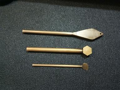 brass stick accessories of door lock.