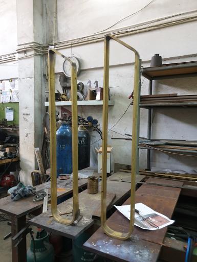 Balustrad of staircase brass.we make to order & make to design.