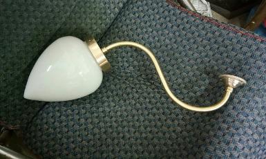 Wall Lamp brass with glass Item Code WLU.19 size glass 6'' pipe 1/2 (4หุน) ฺBase 55mm.
