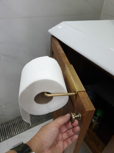 Toilet paper hook brass Item Code TPH063