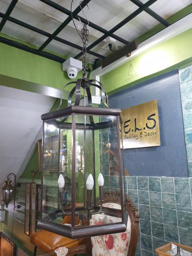 Hanging Lamp brass with normal glass Item Code HGJJ50D size 50 x 80 cm LT 1 M.