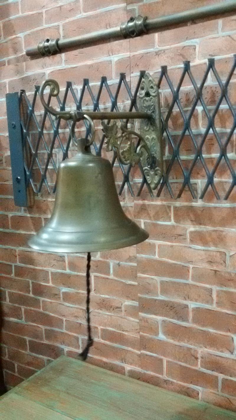 Wall Bell brass code WBB001 size bell 15 x h 13 cm deep 15 cm.