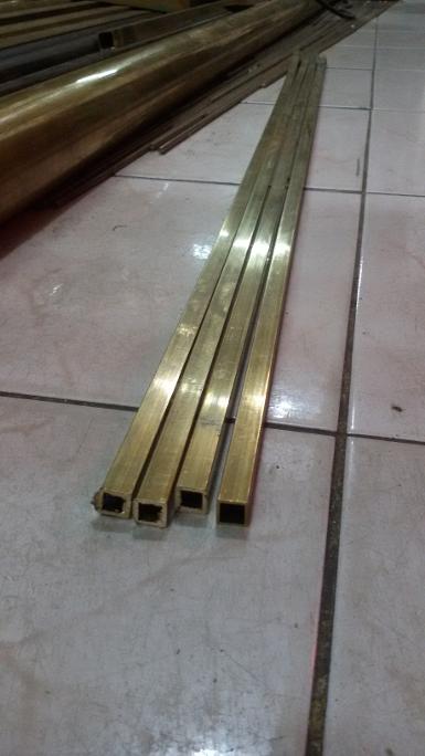 Brass Square Tube size 3/4 x 3/4 (19.0500 mm.)